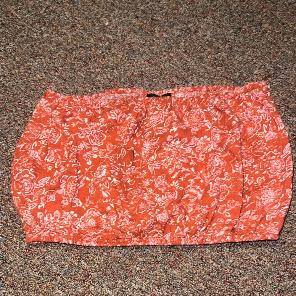 Forever 21 Medium Orange/Pink Tube Top